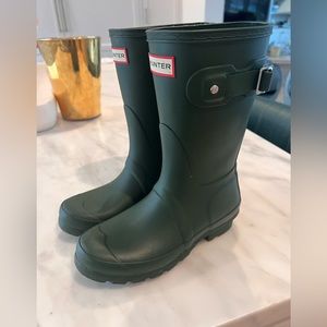 Hunter Rubber Rain Boots Green Size US 5 EU 36 New